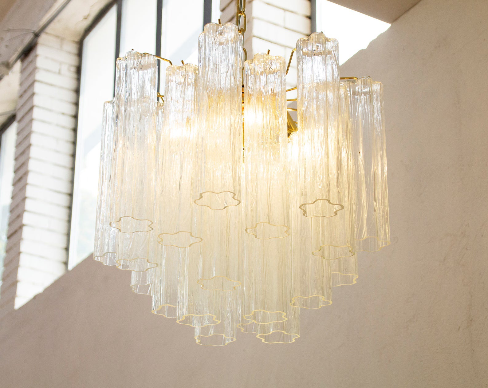 Murano Clear Tronchi Chandelier Ø53 - 24 Tubes