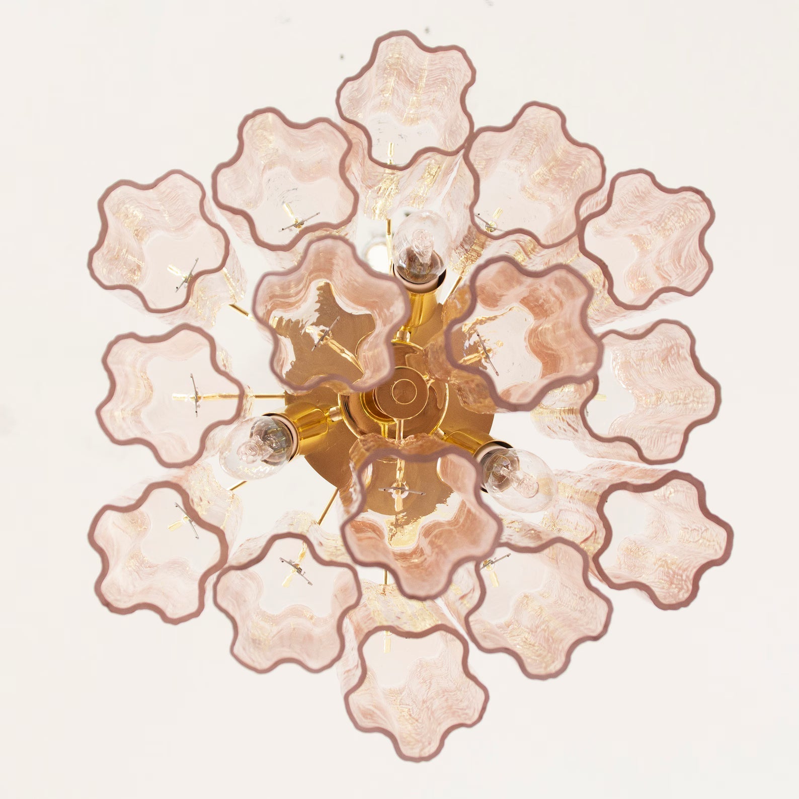 Murano Cipria Tronchi Chandelier Ø36 – 15 Tubes