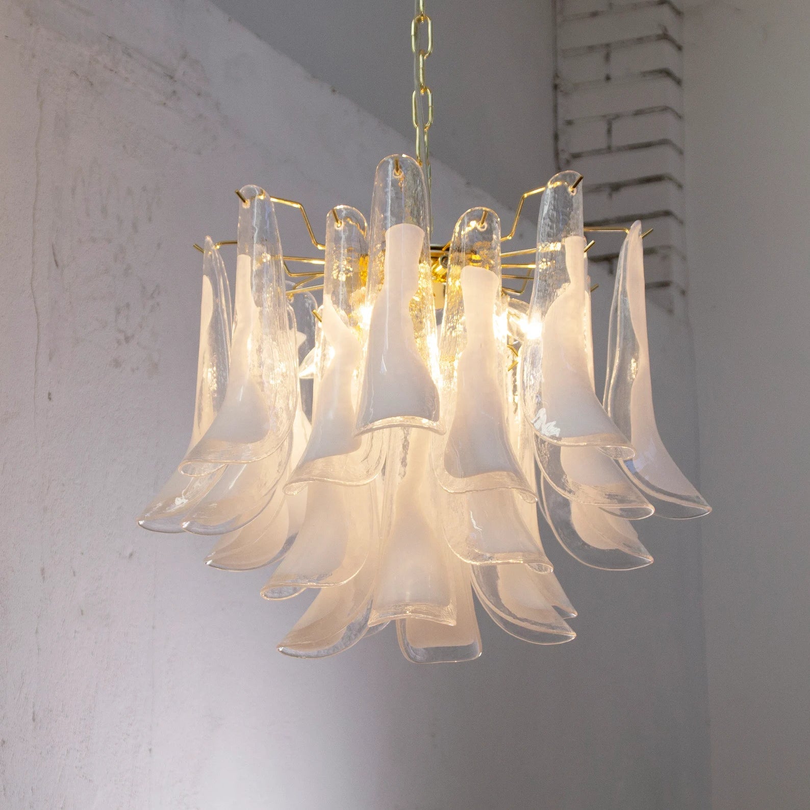 Murano Clear Petali Chandelier Ø57