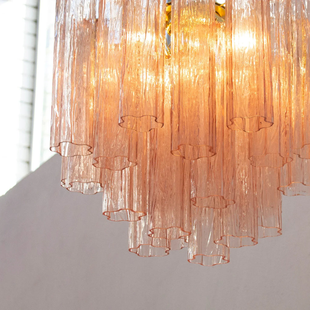 Murano Pink Tronchi Chandelier Ø53 - 24 Tubes
