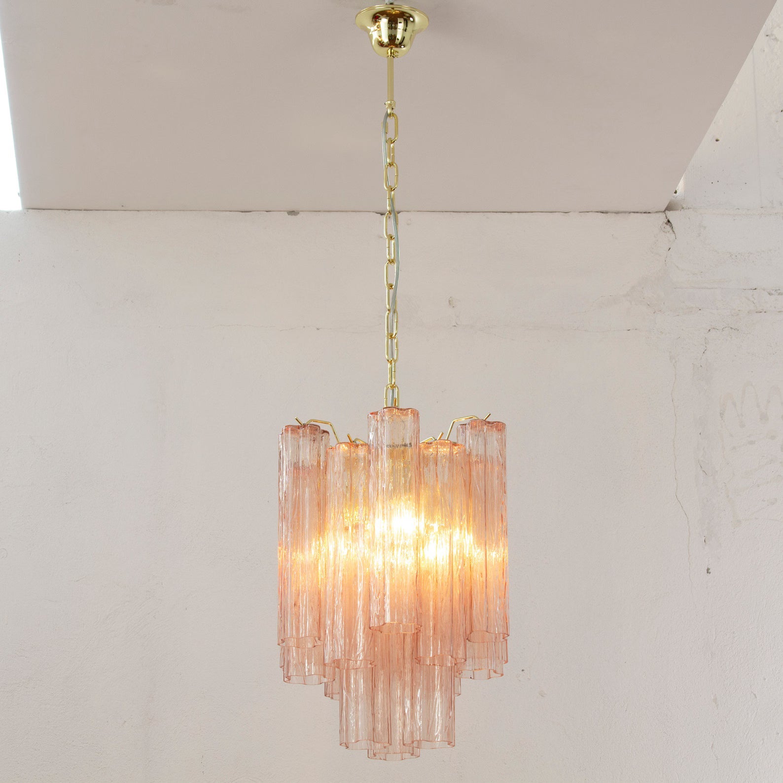 Murano Cipria Tronchi Chandelier Ø36 – 15 Tubes