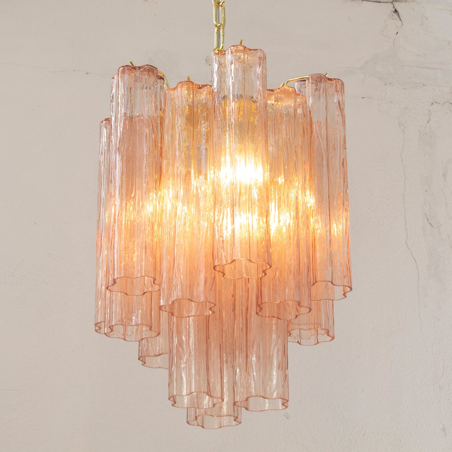 Murano Cipria Tronchi Chandelier Ø36 – 15 Tubes
