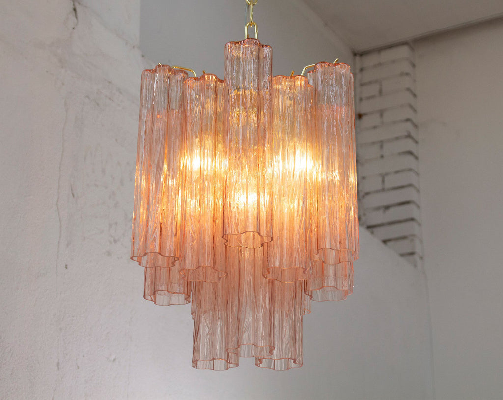 Murano Cipria Tronchi Chandelier Ø36 – 15 Tubes