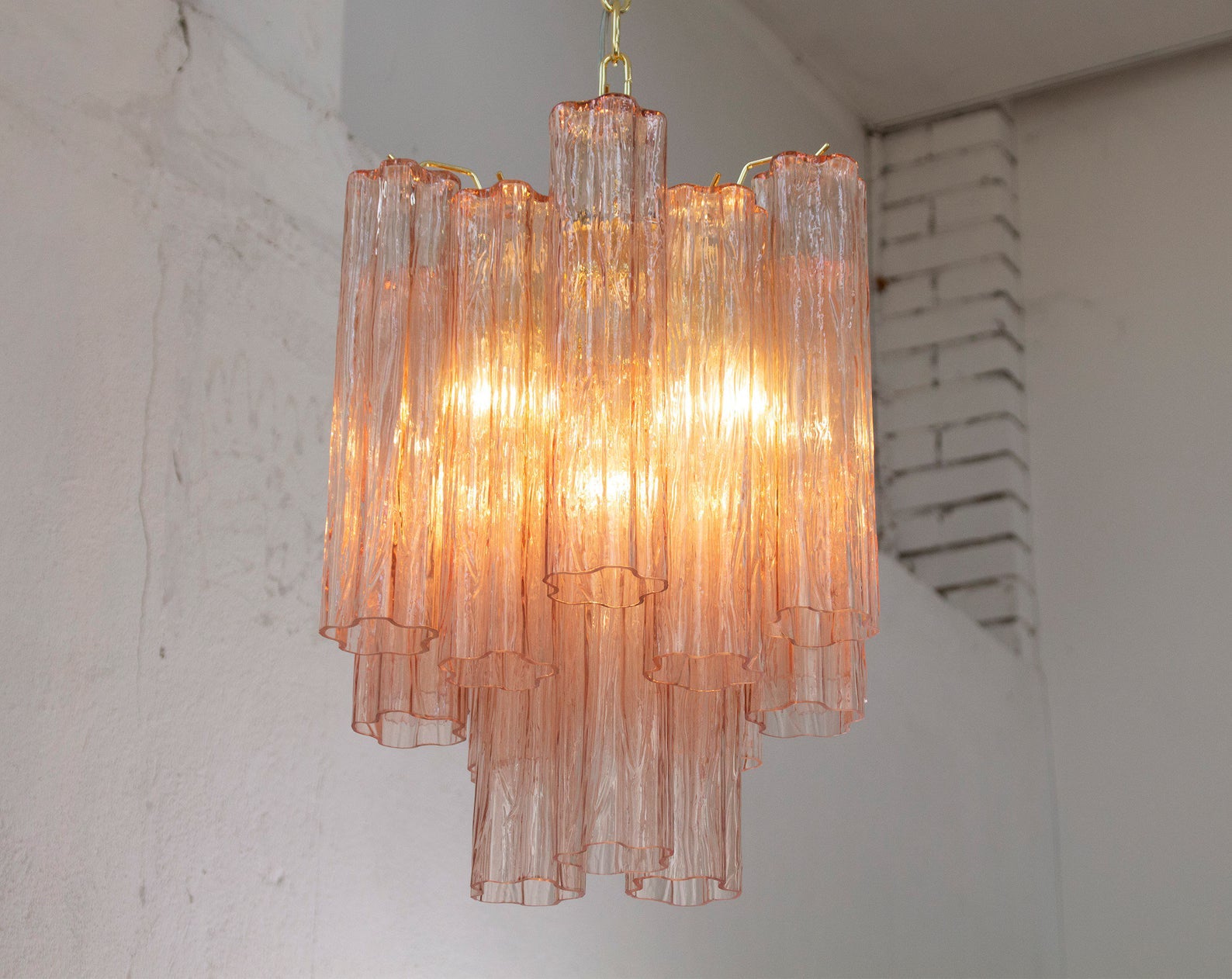 Murano Cipria Tronchi Chandelier Ø36 – 15 Tubes