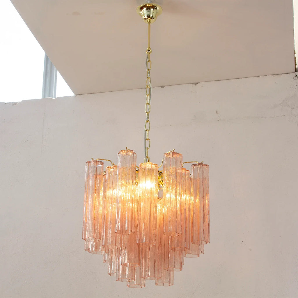 Murano Pink Tronchi Chandelier Ø53 - 24 Tubes