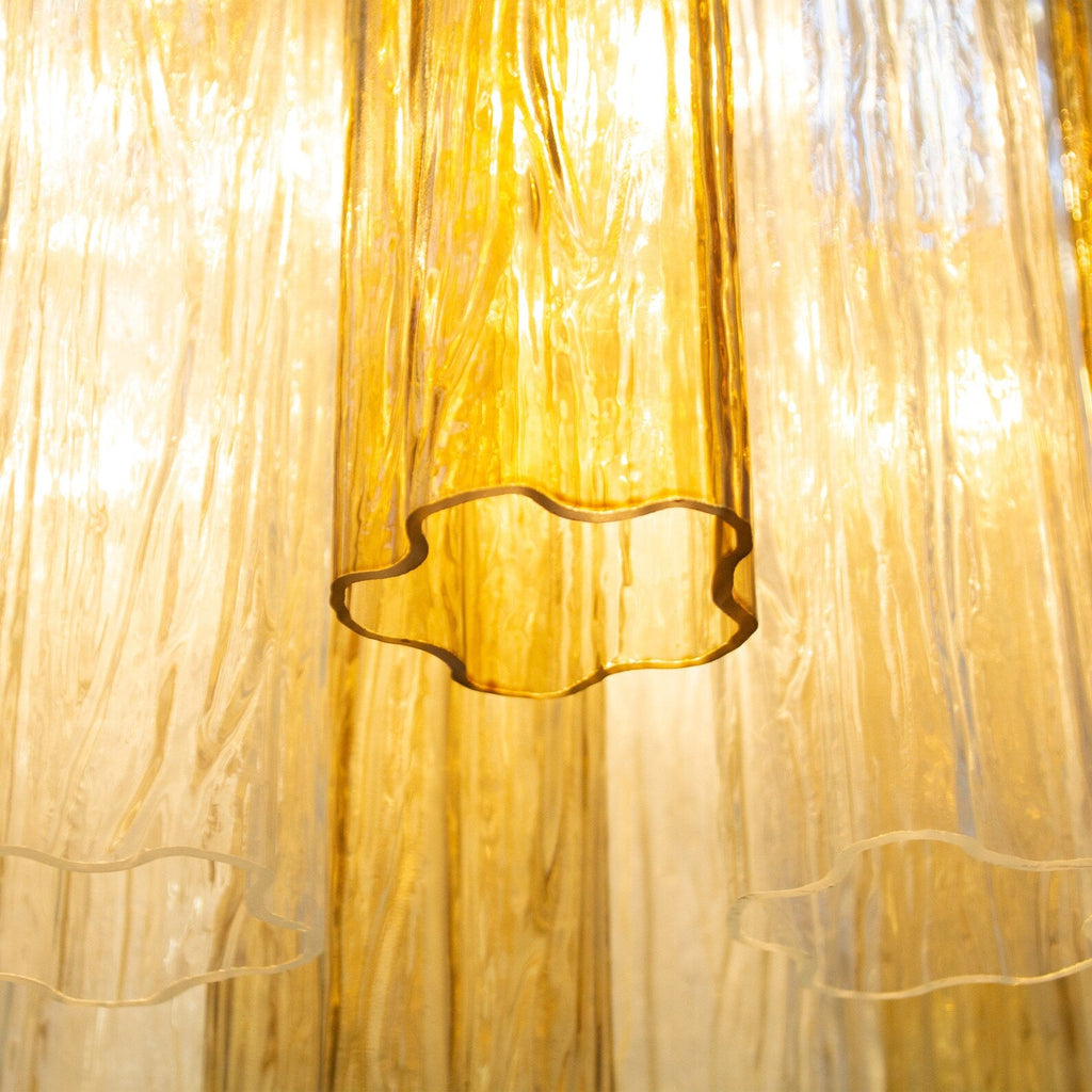 Murano Crystal and Smoke Tronchi Chandelier Ø53 - 24 Tubes
