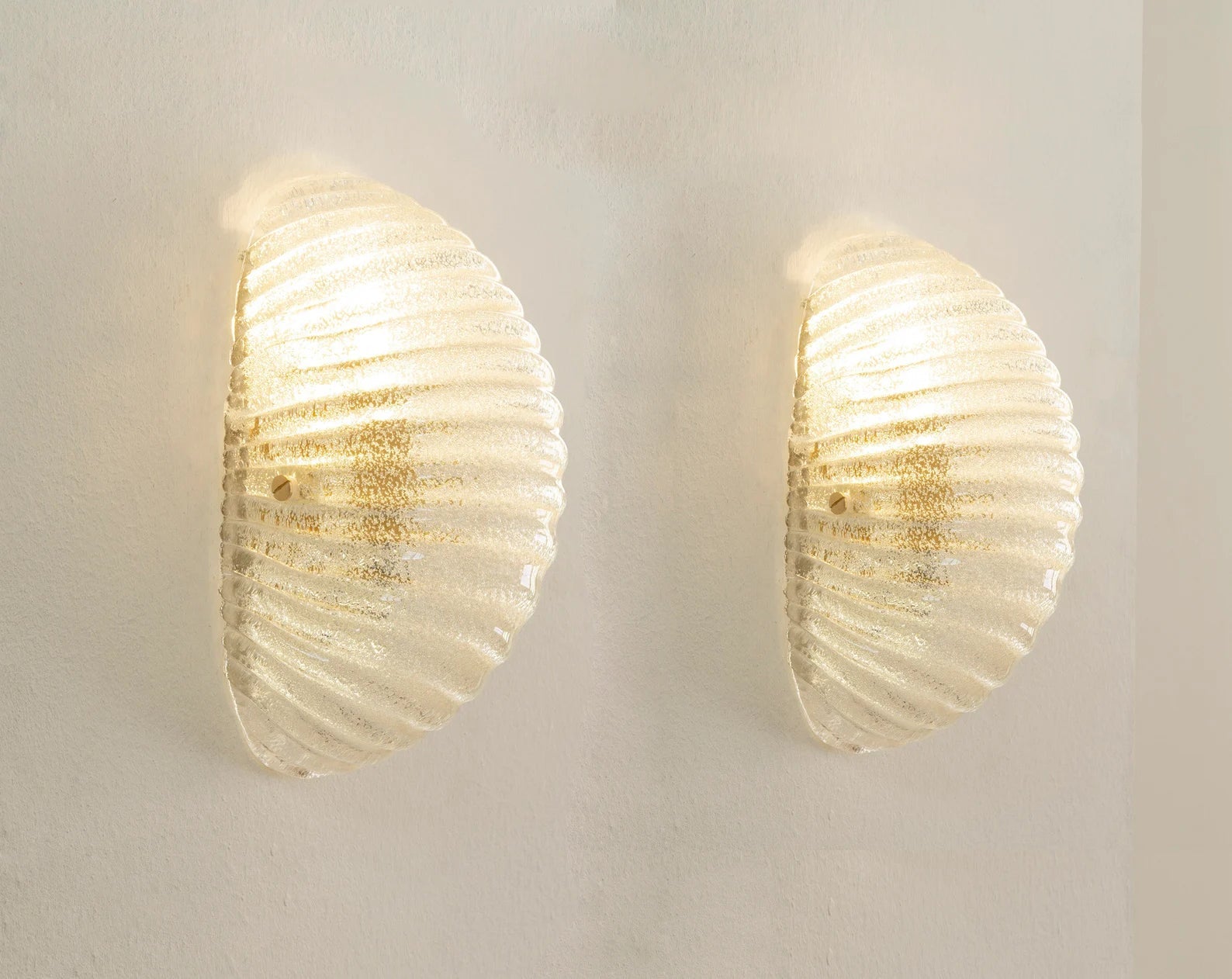 Murano Clear Glass Wall Sconce – Set of 2