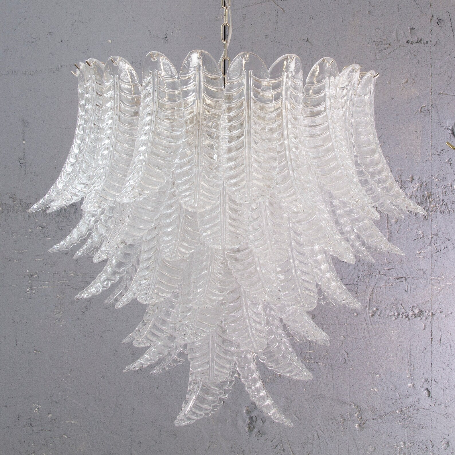 Murano Foglie Chandelier Ø95 – Crystal