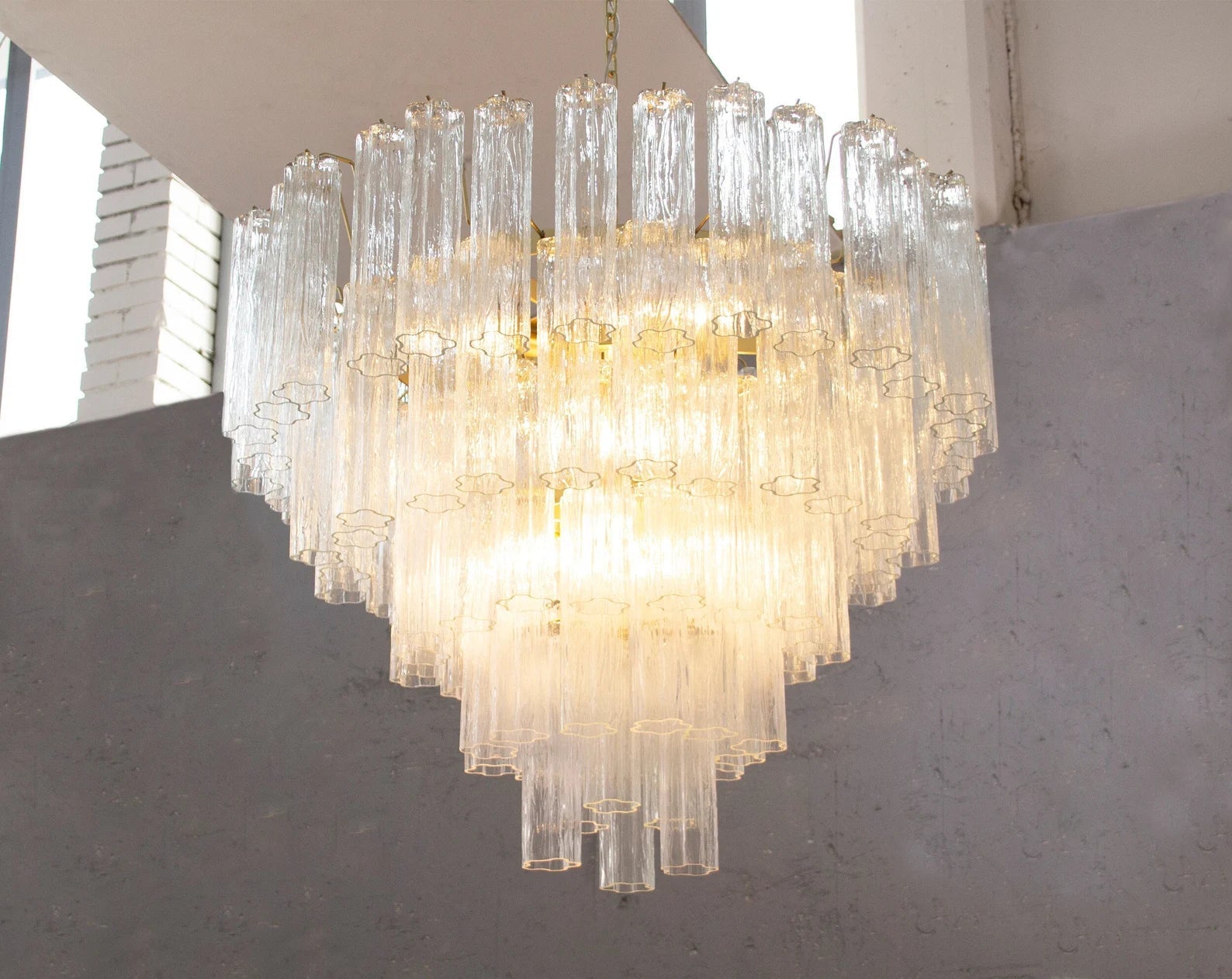 Murano Tronchi Chandelier Ø105 – Crystal Glass