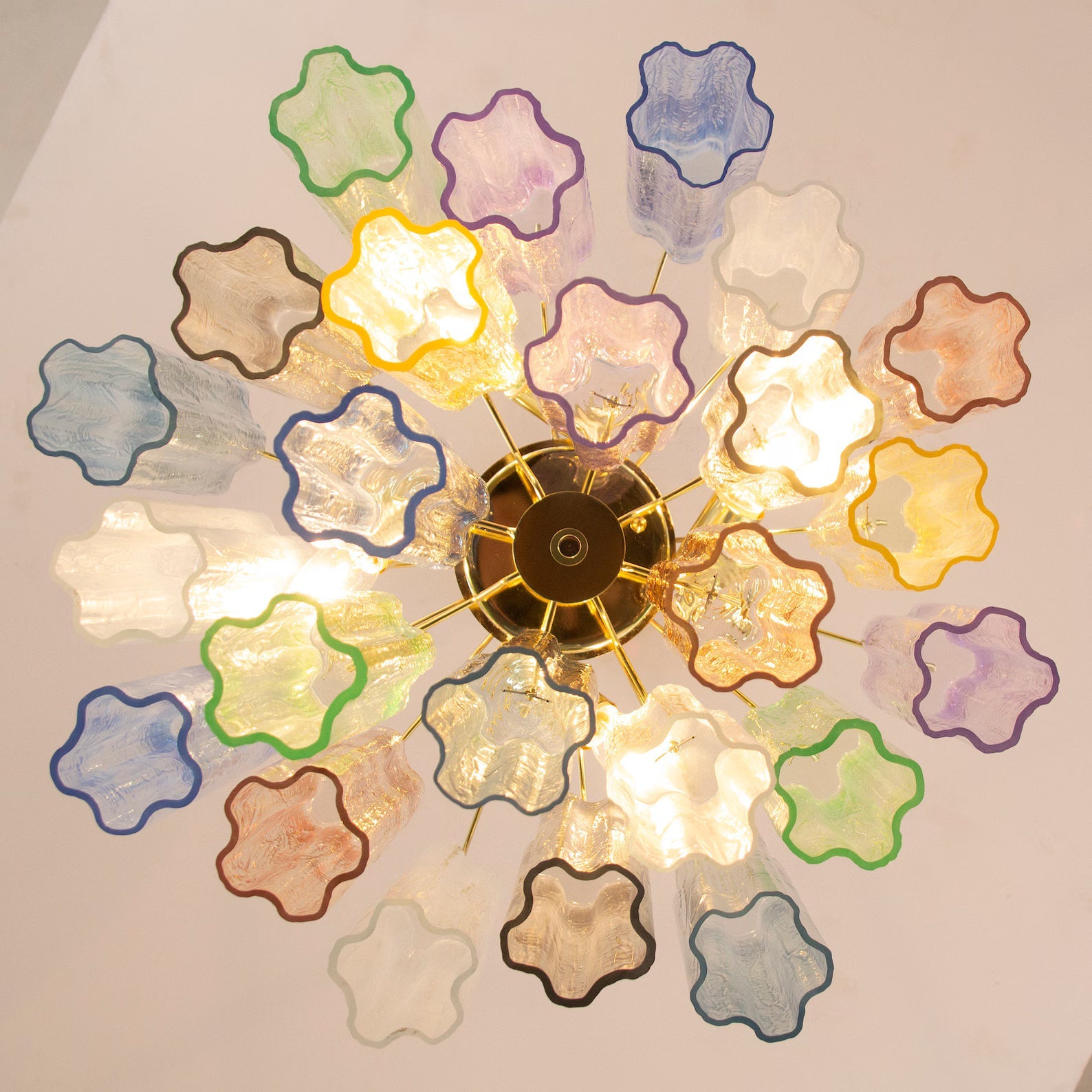 Murano Multicolor Tronchi Chandelier Ø53 - 24 Tubes