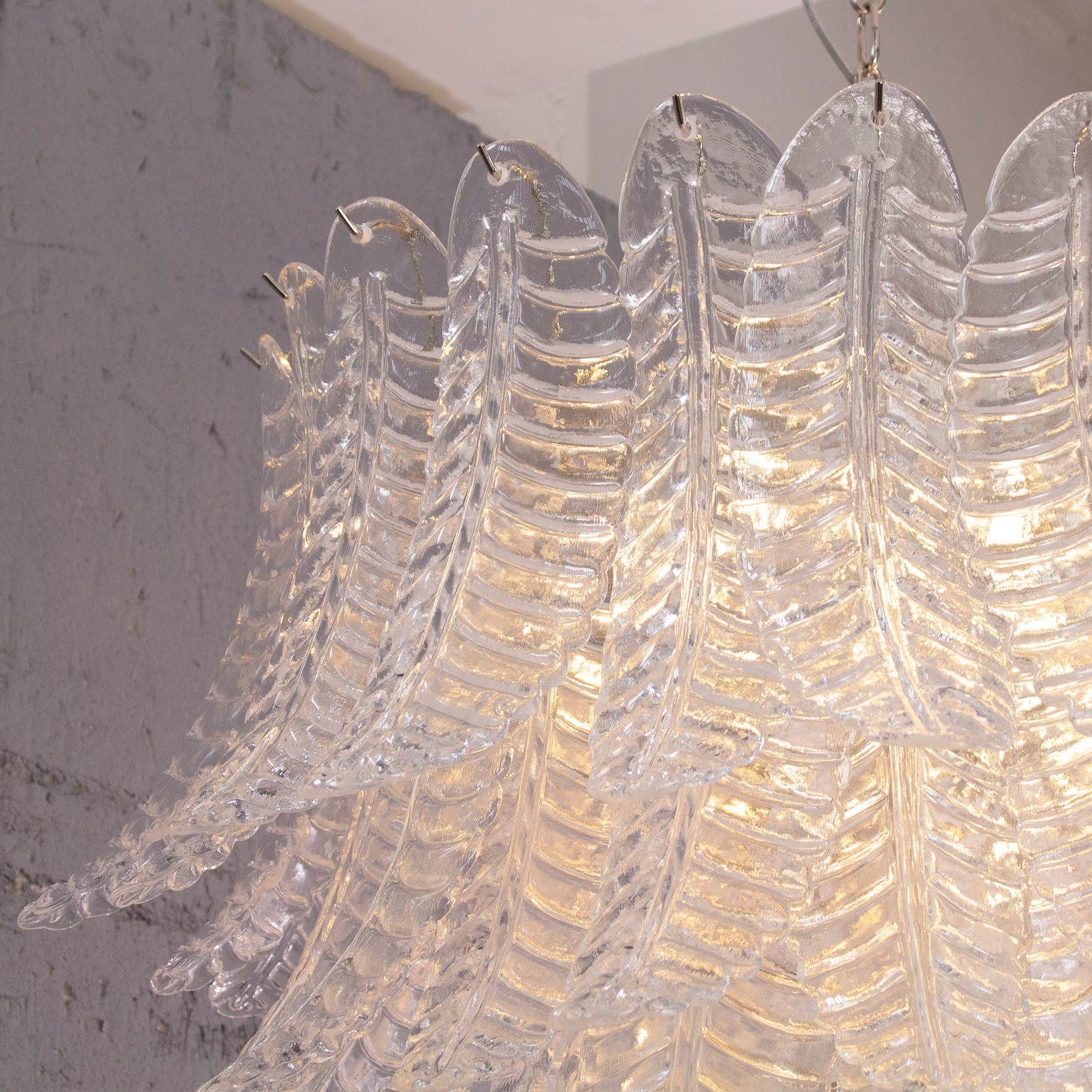 Murano Foglie Chandelier Ø95 – Crystal