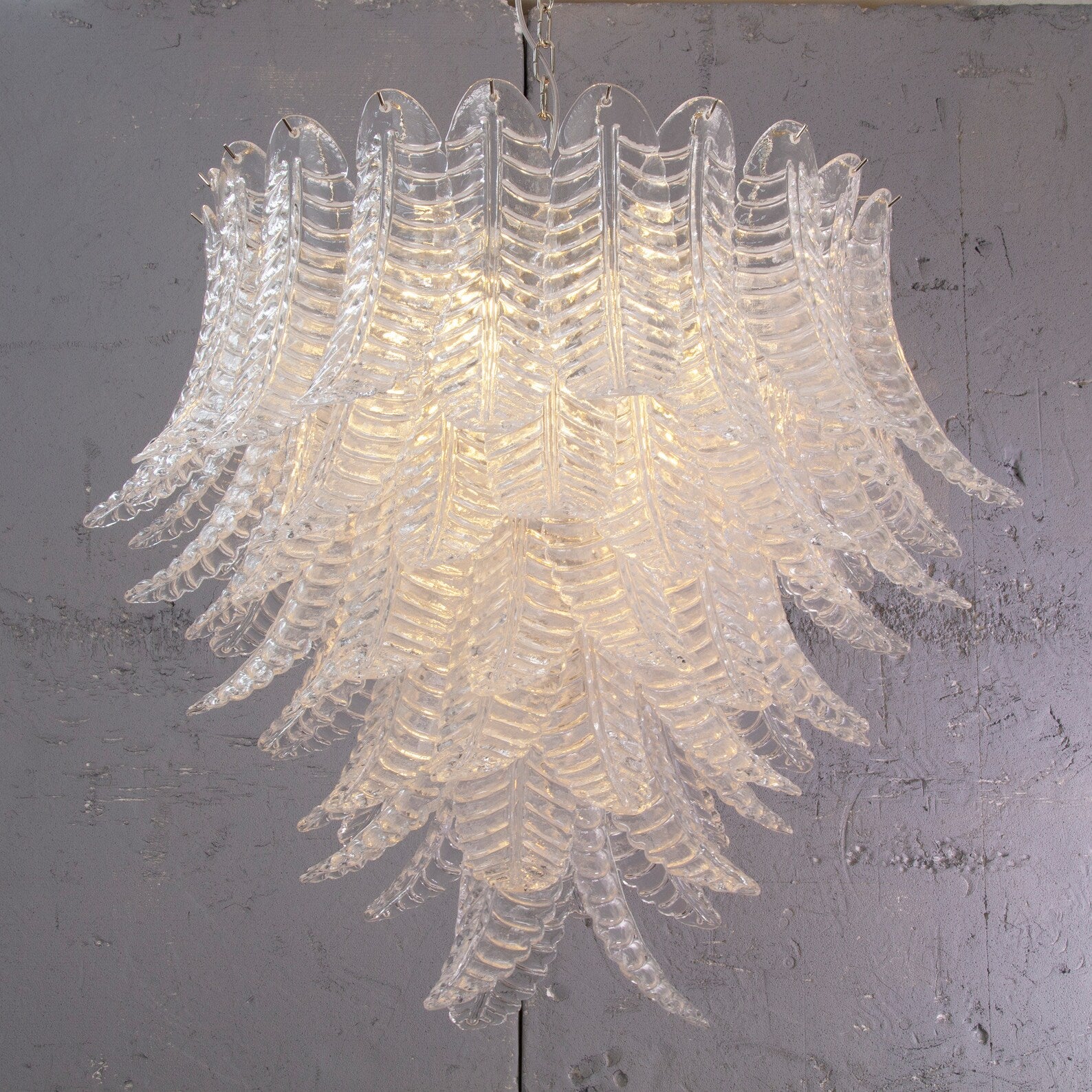 Murano Foglie Chandelier Ø95 – Crystal