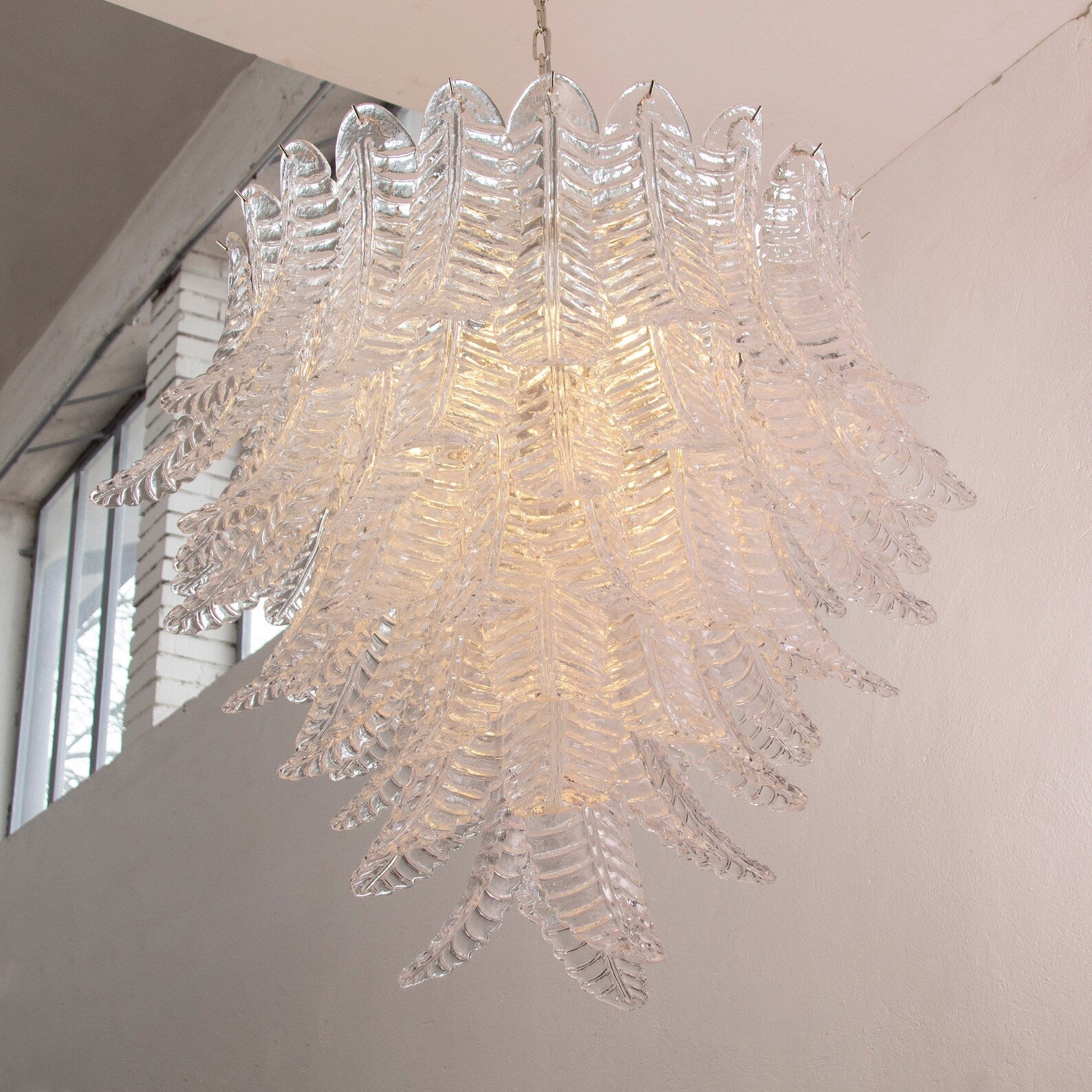 Murano Foglie Chandelier Ø95 – Crystal
