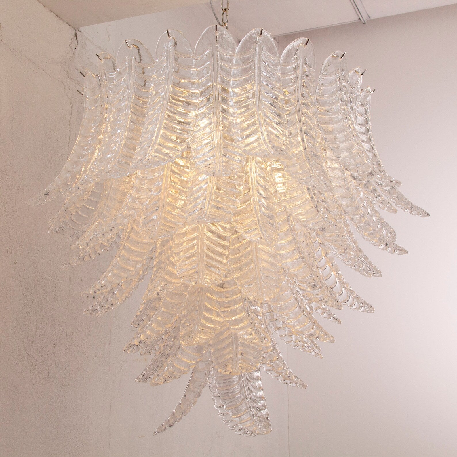 Murano Foglie Chandelier Ø95 – Crystal