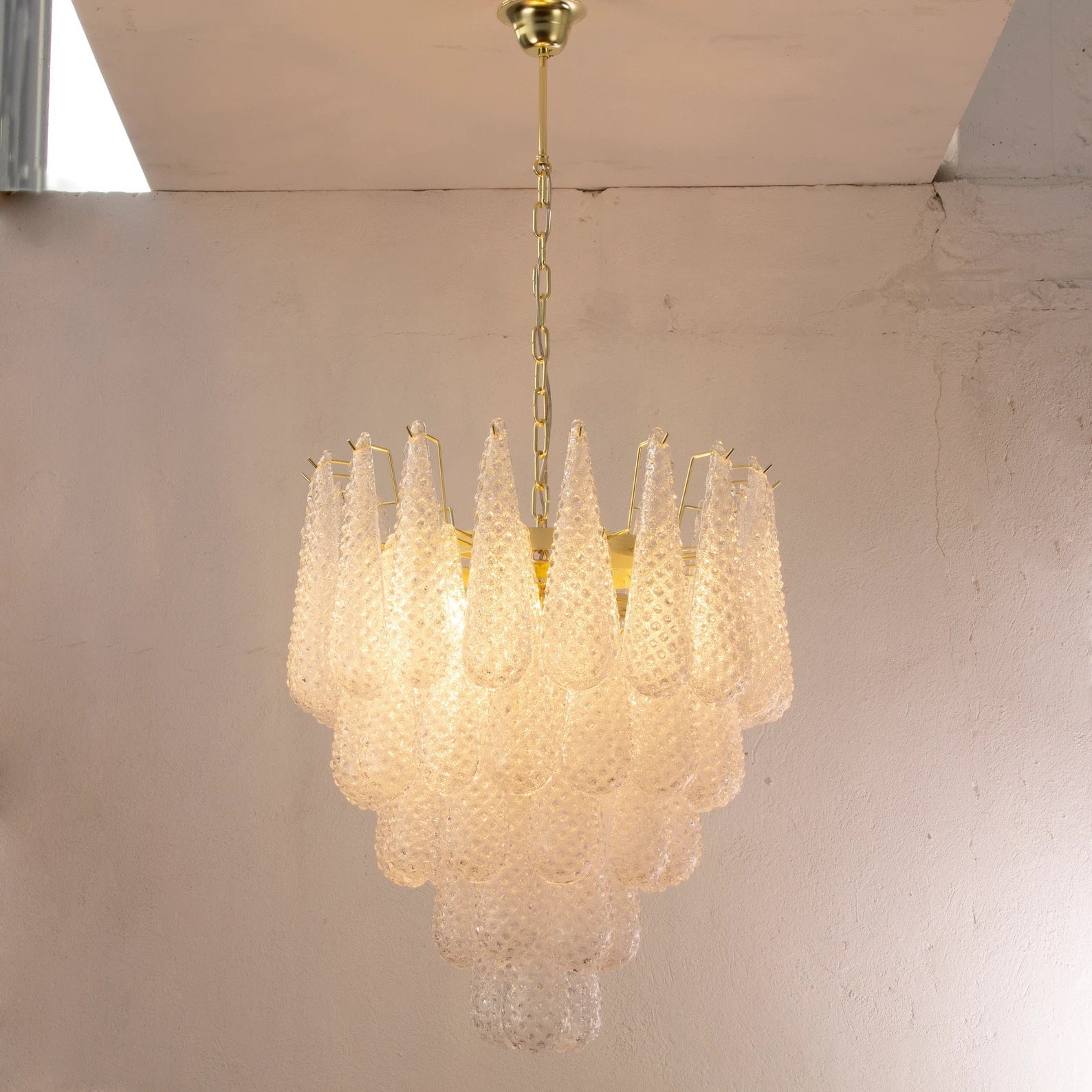Murano Clear Drop Chandelier Ø60 - 52 Drop