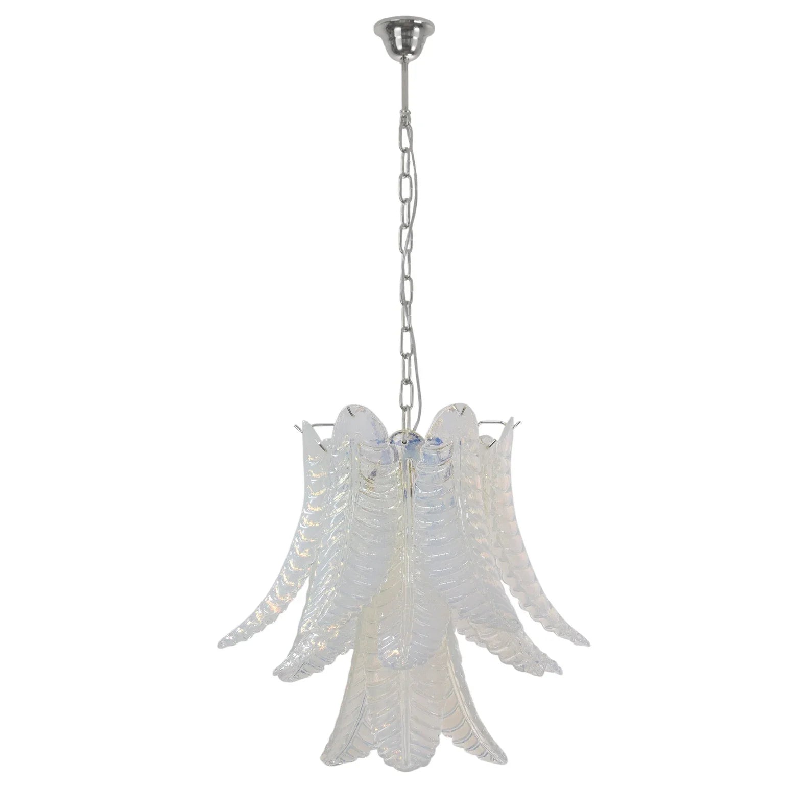 Murano Foglie Chandelier Ø50 Opal