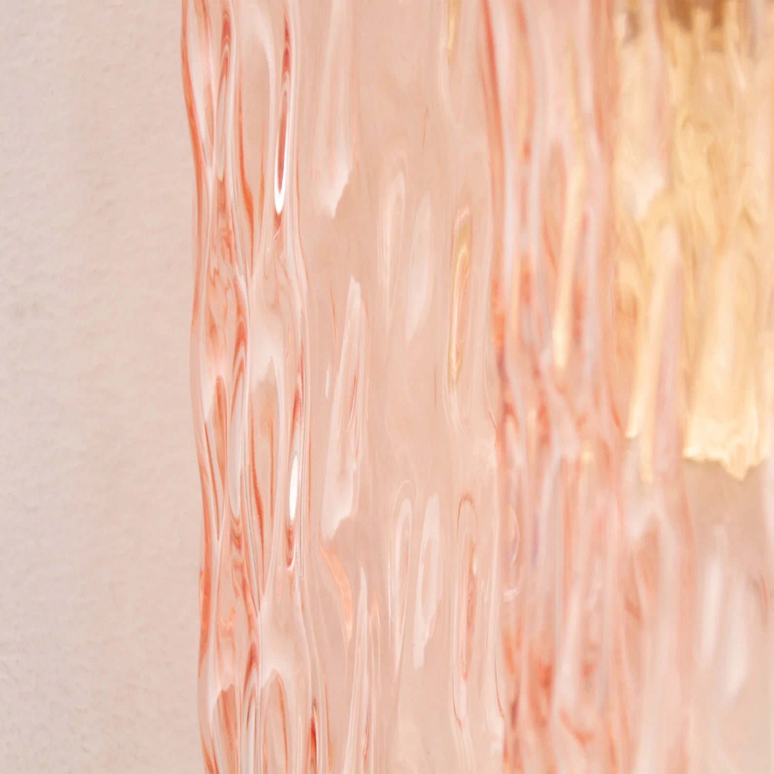 Murano Pink Tubi Wall Sconce – Set of 2