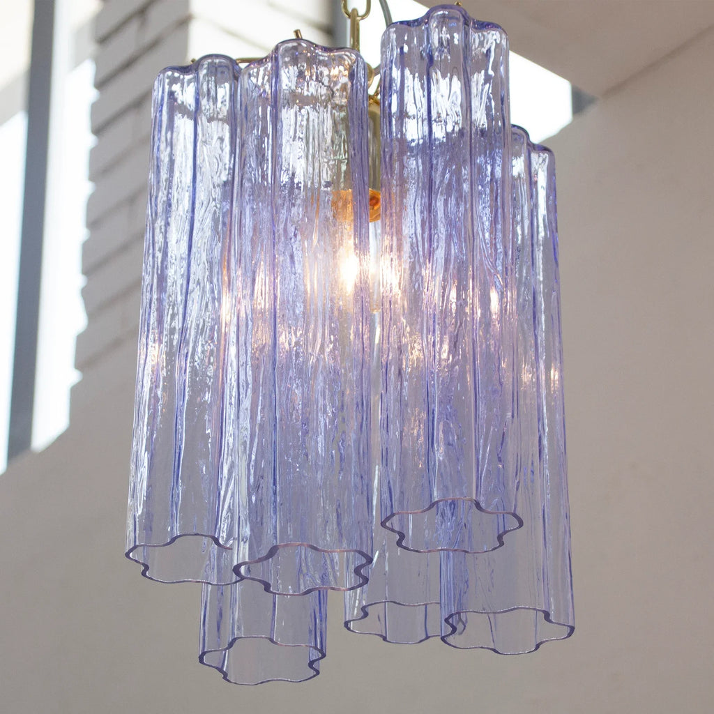 Murano Indaco Tronchi Chandelier Ø24 – 6 Tubes