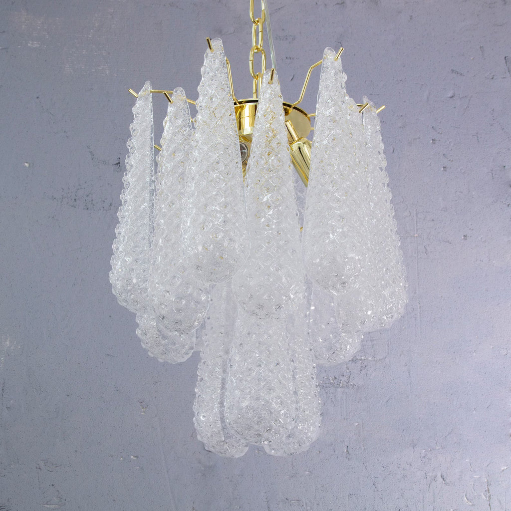 Murano Clear Drop Chandelier Ø36 – 15 Drops