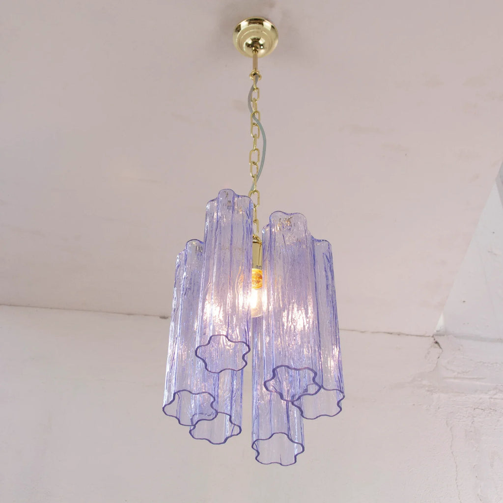Murano Indaco Tronchi Chandelier Ø24 – 6 Tubes
