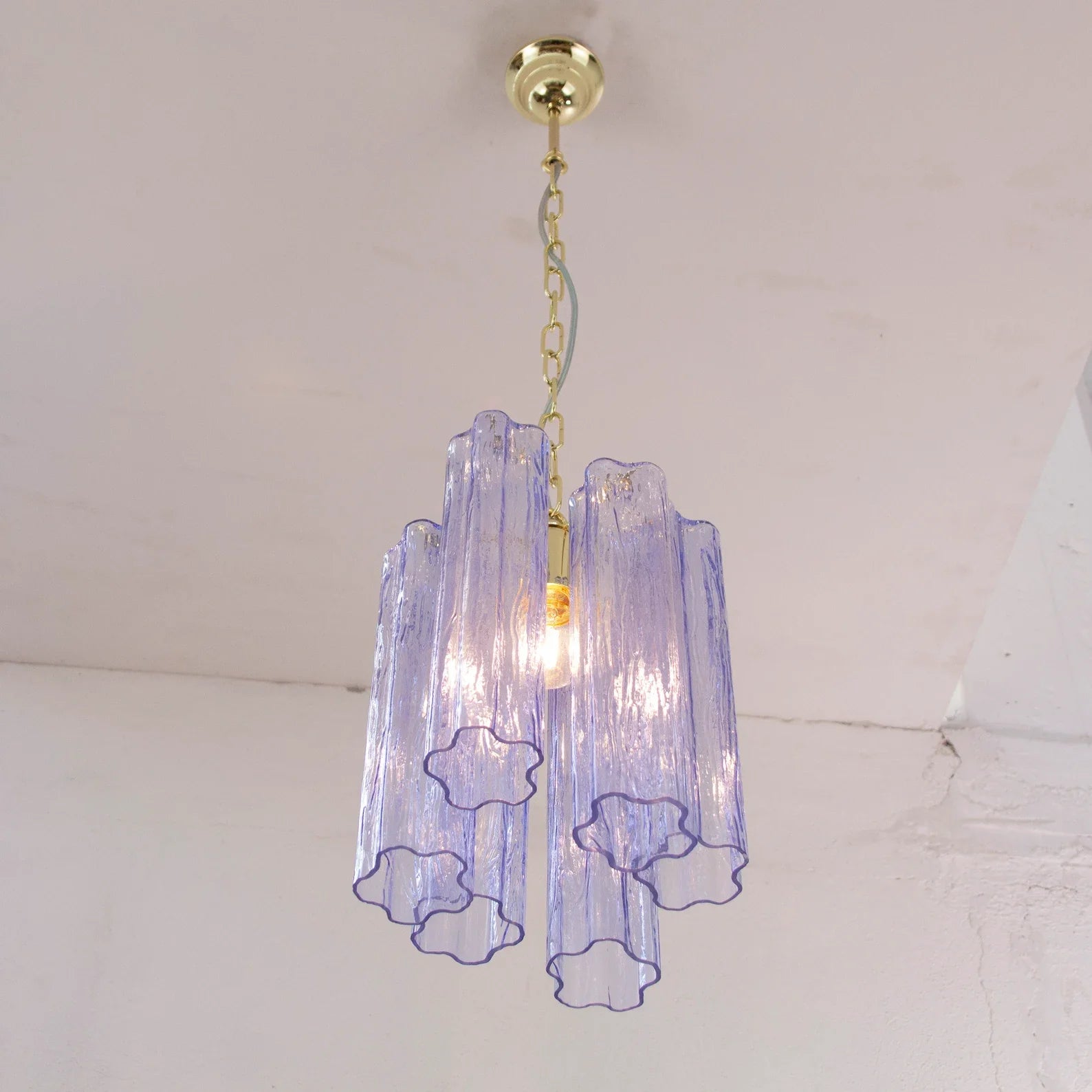 Murano Indaco Tronchi Chandelier Ø24 – 6 Tubes