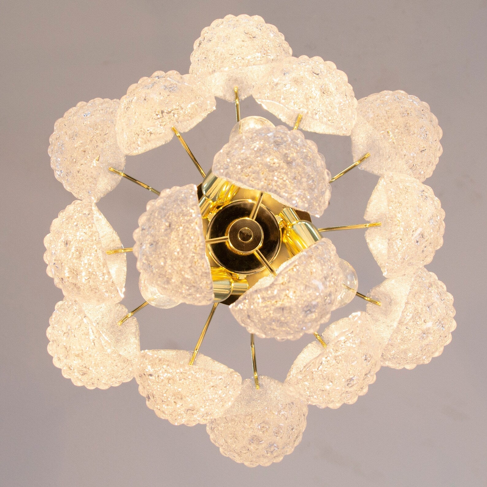 Murano Clear Drop Chandelier Ø36 – 15 Drops