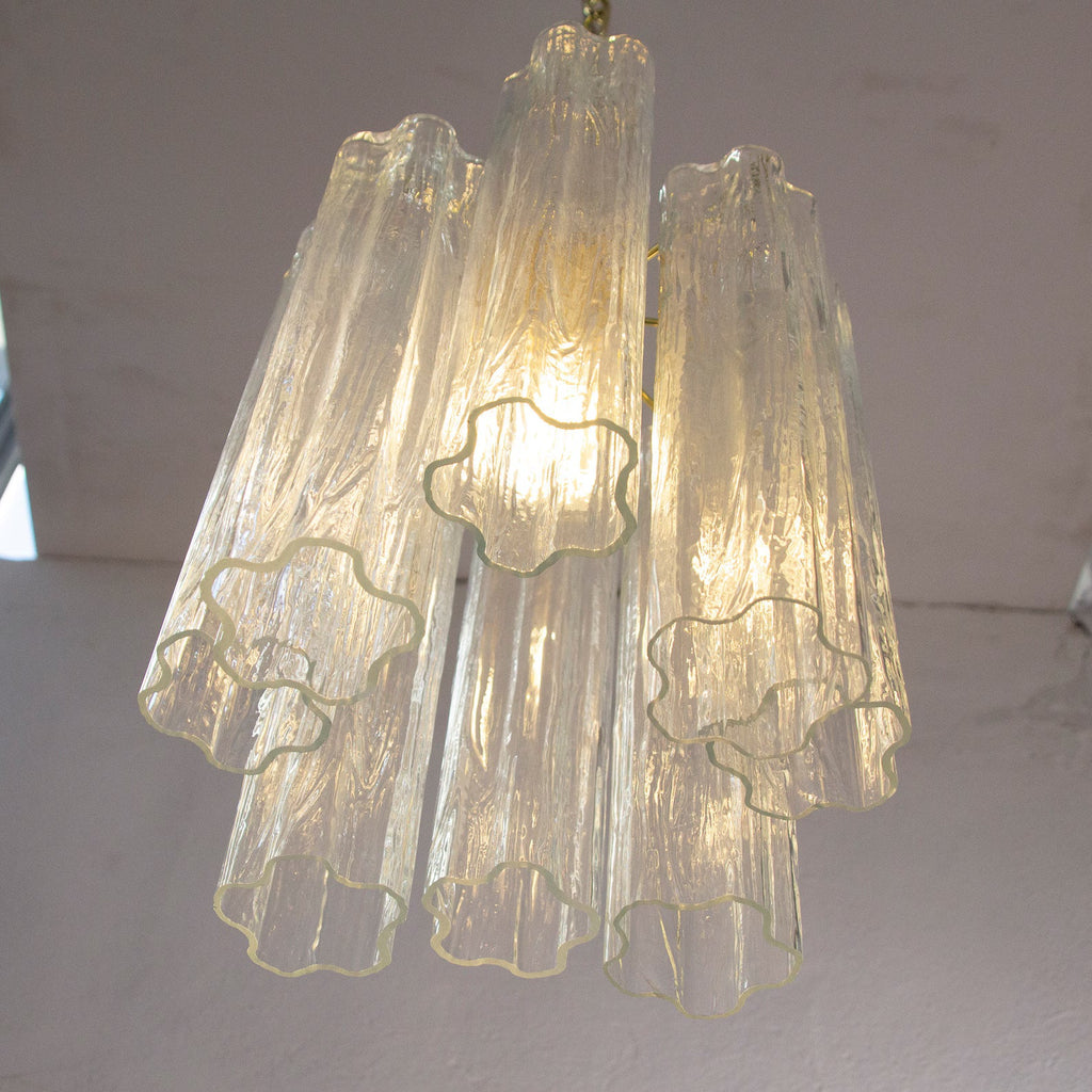 Murano Clear Tronchi Chandelier Ø28 - 8 Tubes