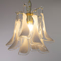 Murano Petali Chandelier Ø33 – Crystal & White Glass