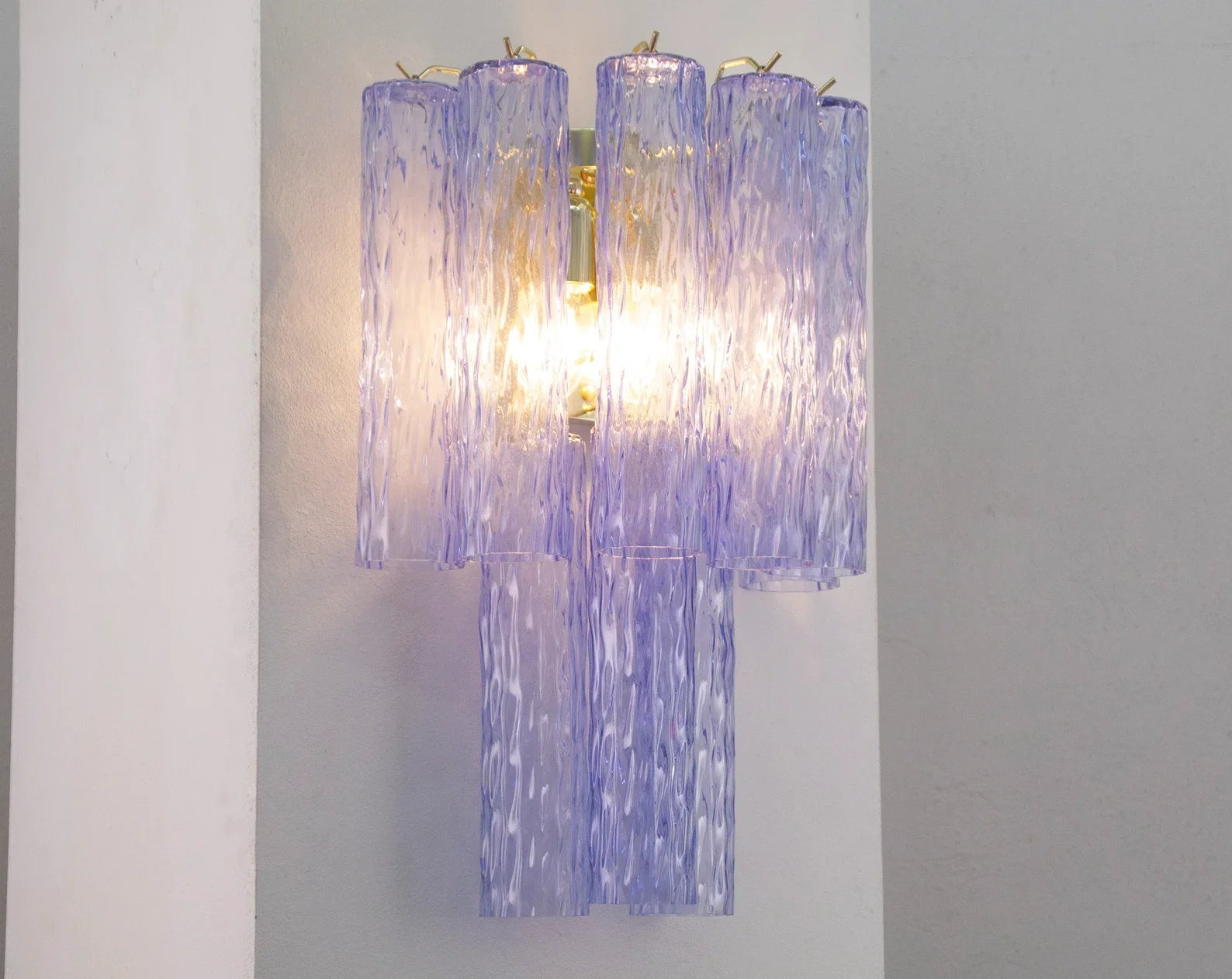 Murano Blue Tronchi Wall Sconce