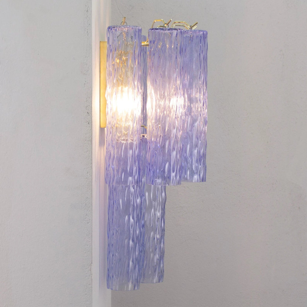 Murano Blue Tronchi Wall Sconce