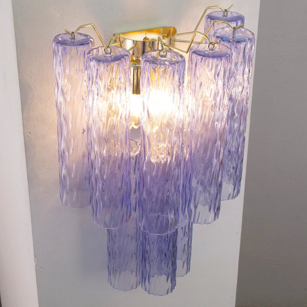 Murano Blue Tronchi Wall Sconce
