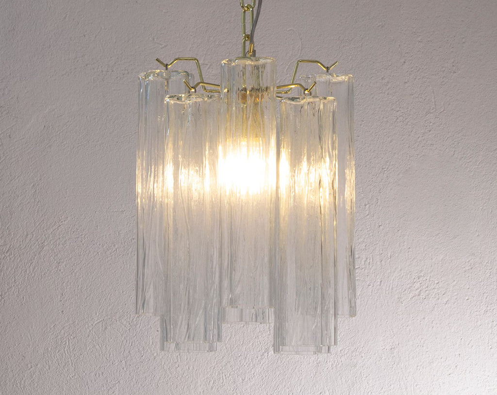 Murano Clear Tronchi Chandelier Ø28 - 8 Tubes