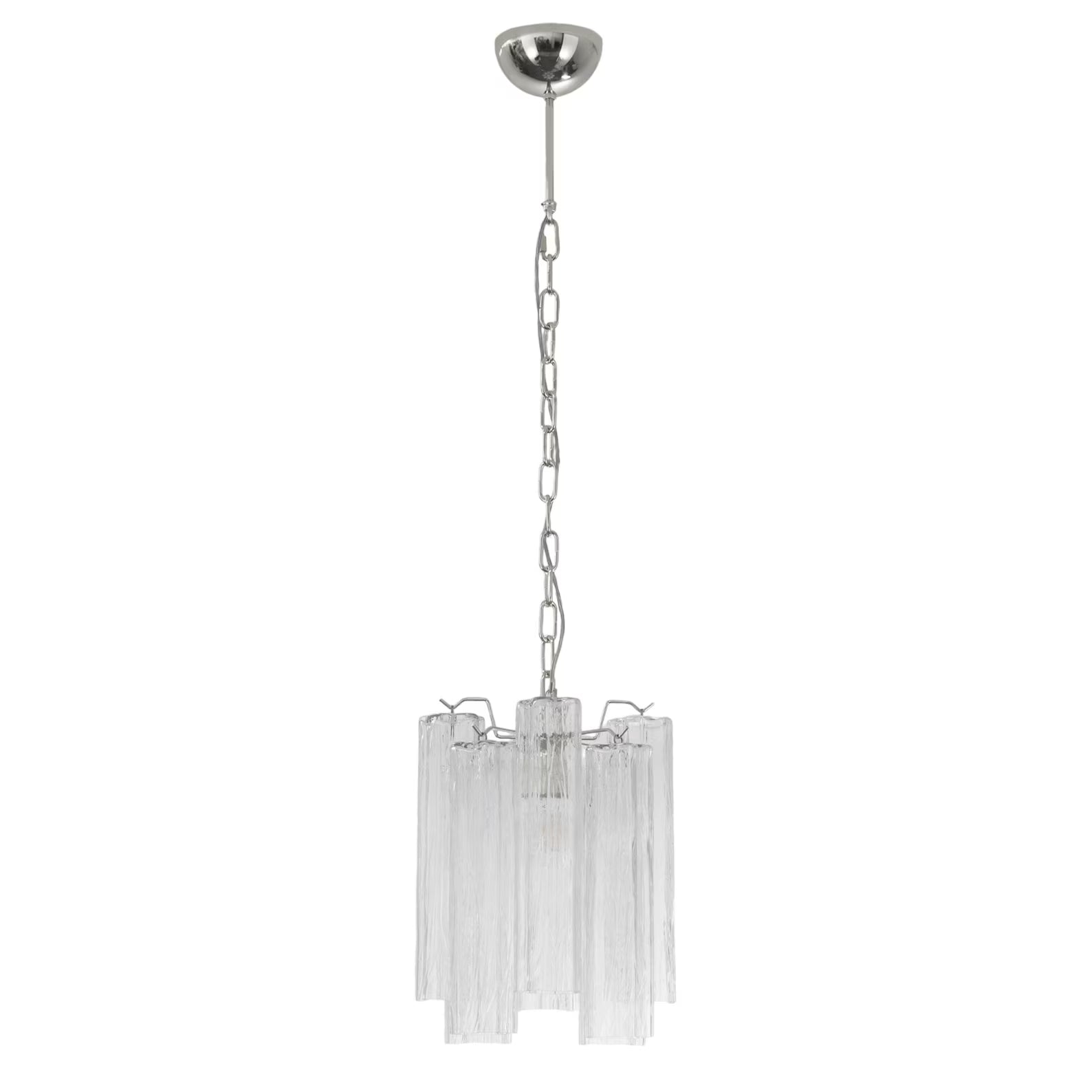 Murano Clear Tronchi Chandelier Ø28 - 8 Tubes