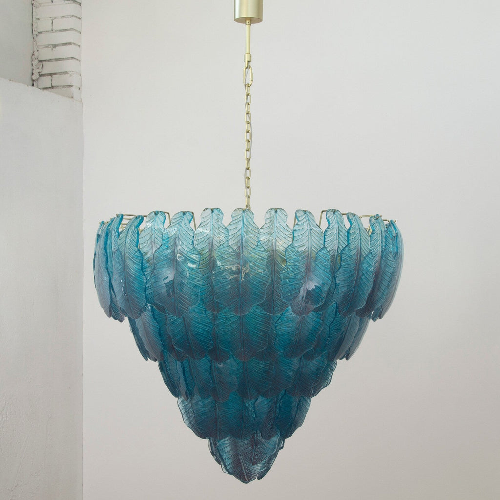 The Murano Aqua Leaves Chandelier Ø105