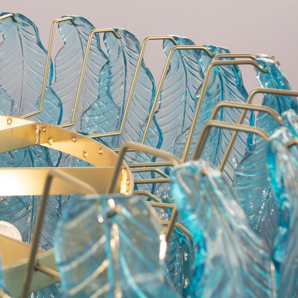 The Murano Aqua Leaves Chandelier Ø105