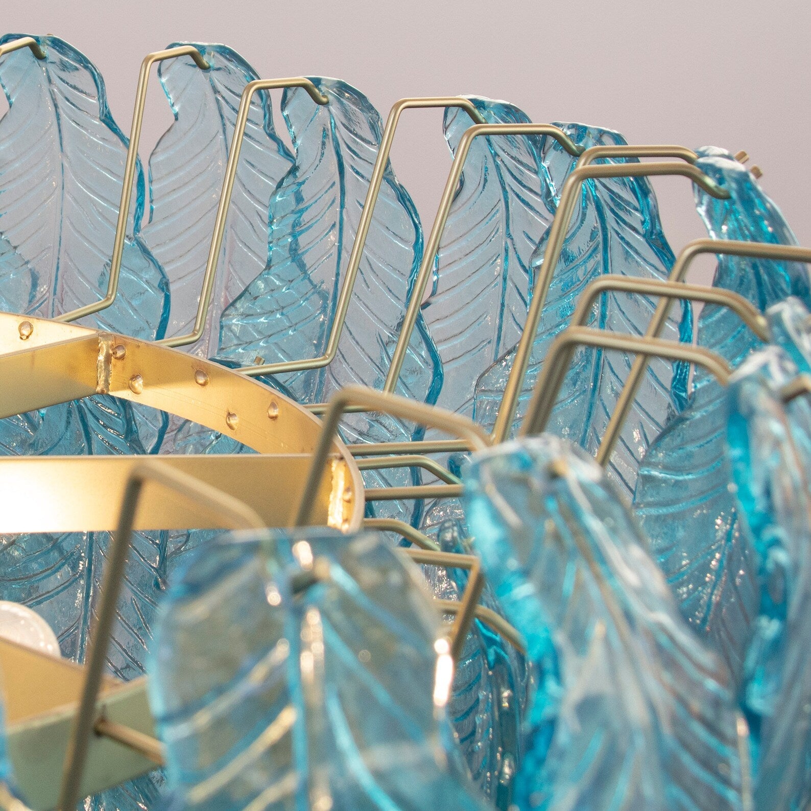 The Murano Aqua Leaves Chandelier Ø105