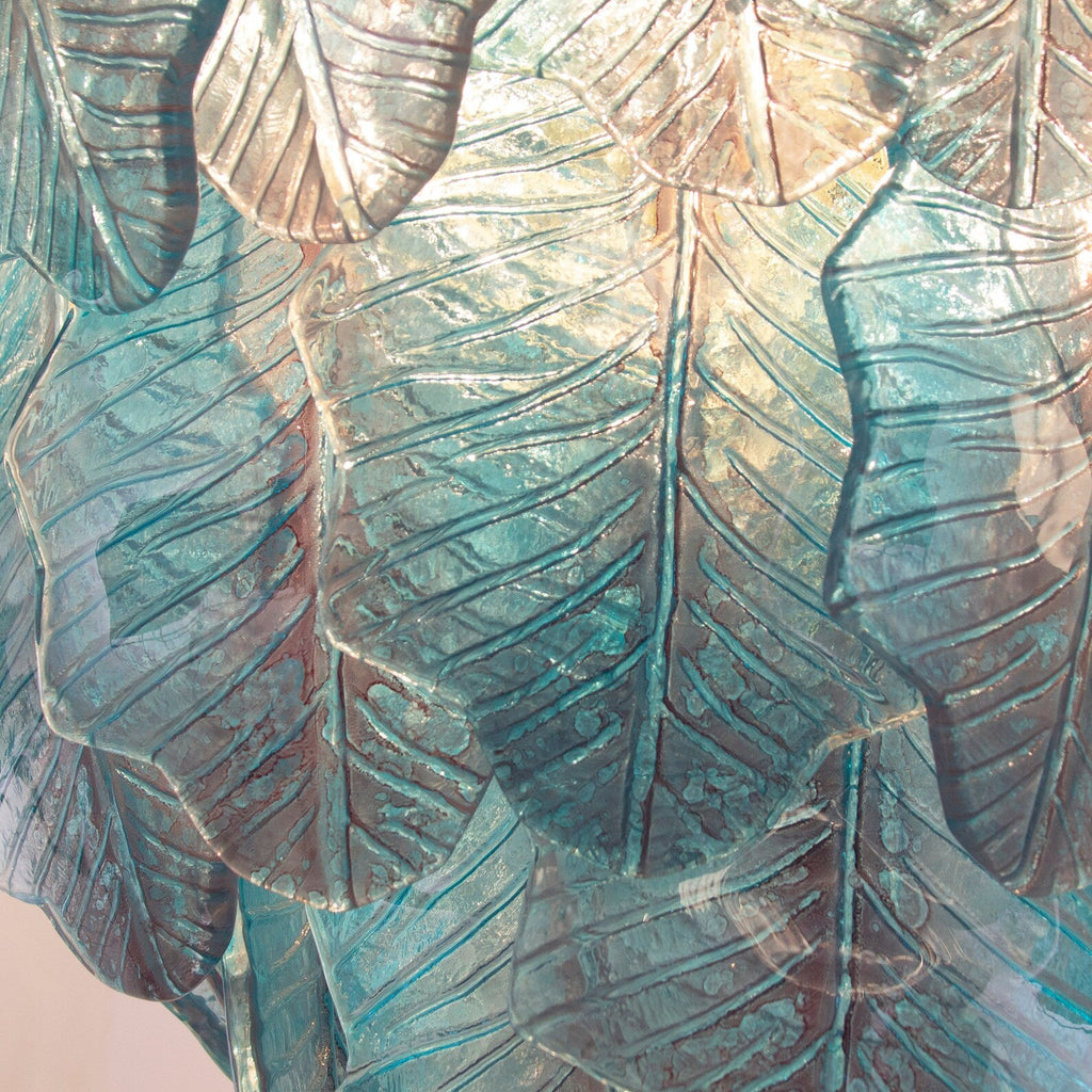 The Murano Aqua Leaves Chandelier Ø105