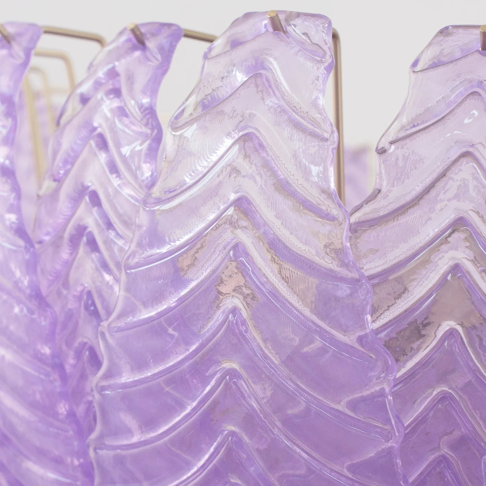 Murano Violet Lavender Leaves Chandelier Ø105