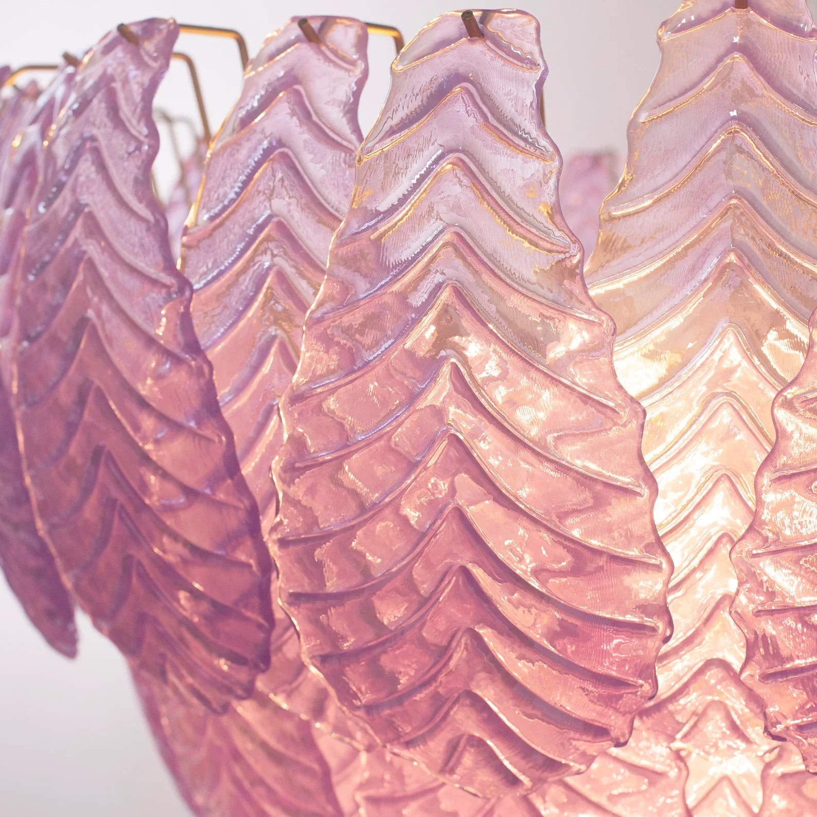 Murano Violet Lavender Leaves Chandelier Ø105