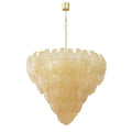 Murano Leaves Chandelier Ø105 – Amber Glass