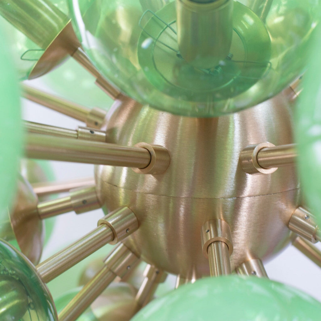 Murano Sputnik Chandelier Ø90 – Mixed Green