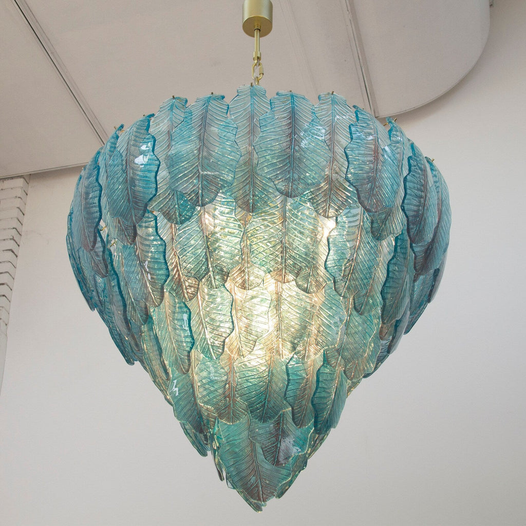 The Murano Aqua Leaves Chandelier Ø105