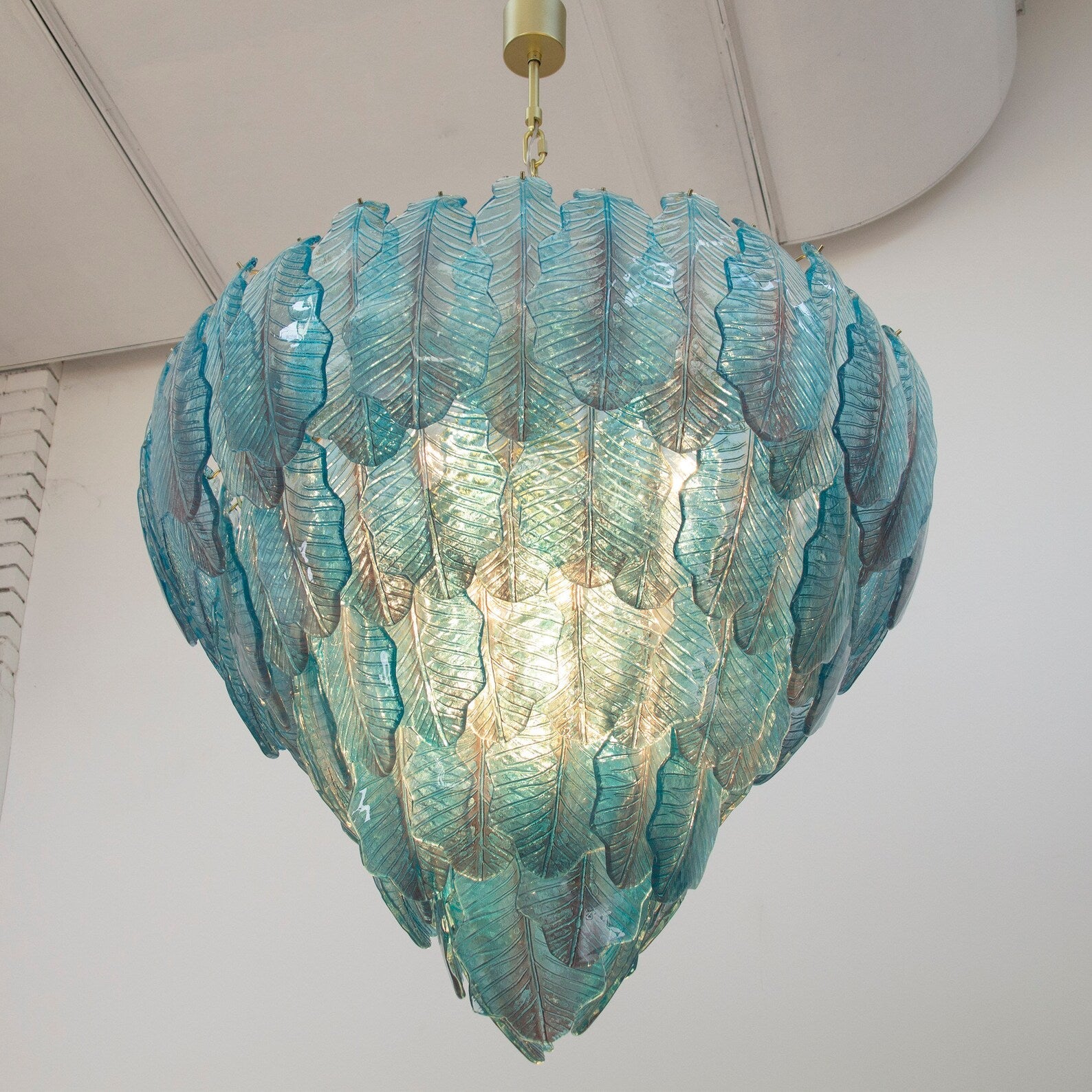 The Murano Aqua Leaves Chandelier Ø105