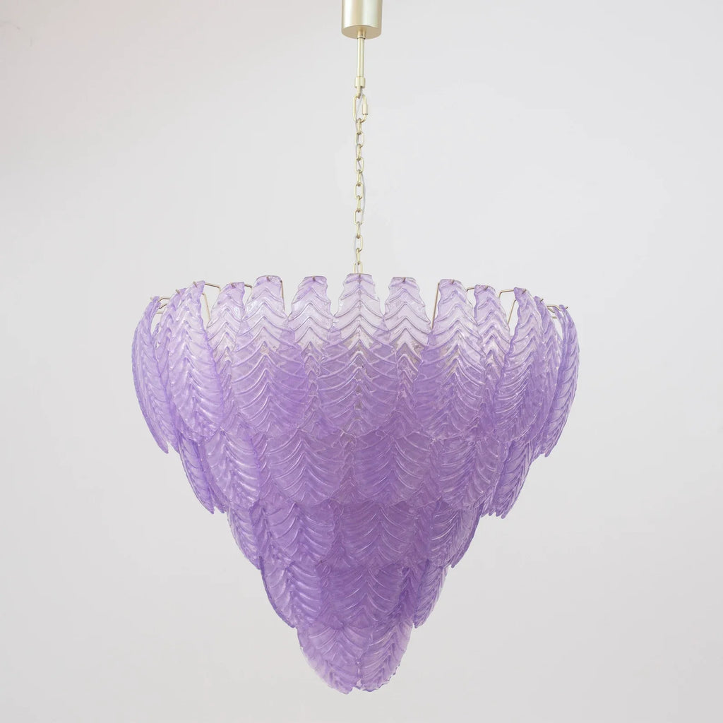 Murano Violet Lavender Leaves Chandelier Ø105