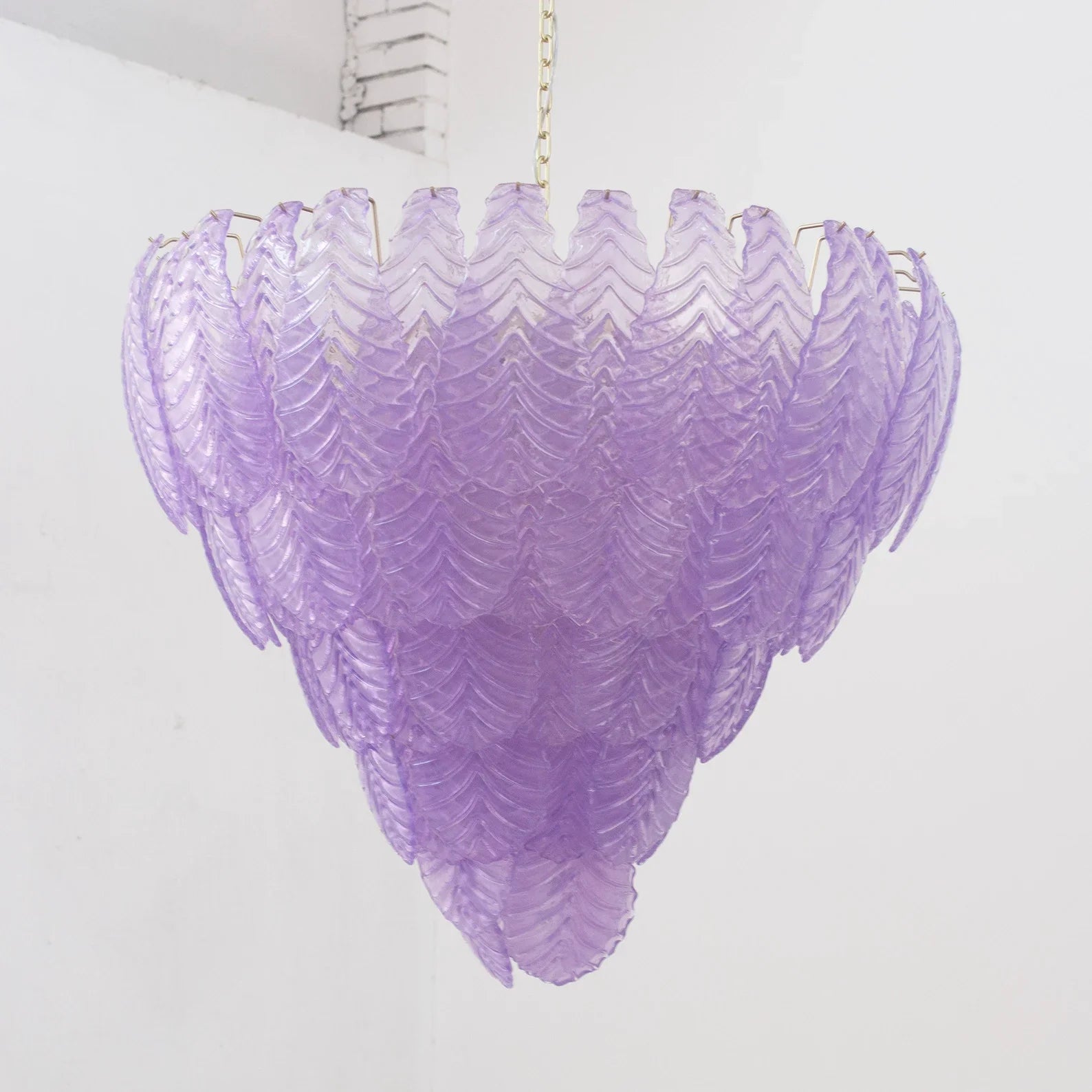 Murano Violet Lavender Leaves Chandelier Ø105