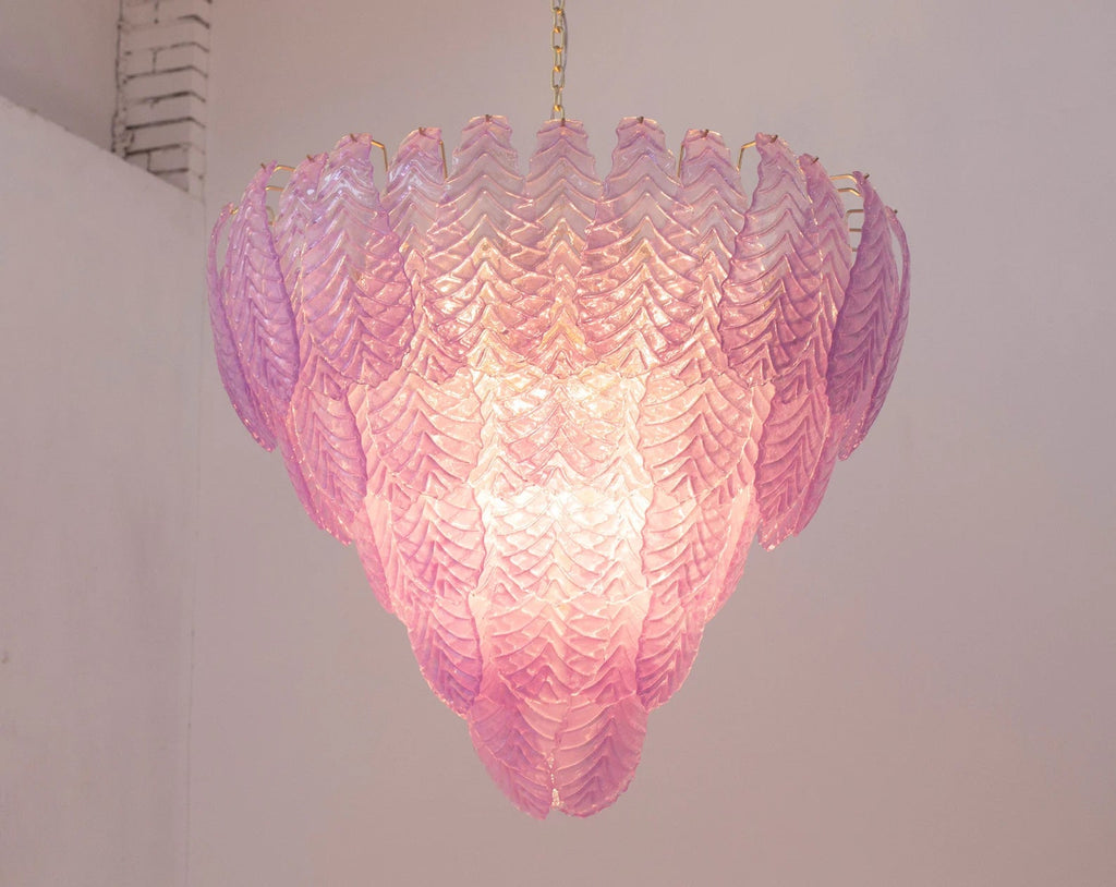 Murano Violet Lavender Leaves Chandelier Ø105
