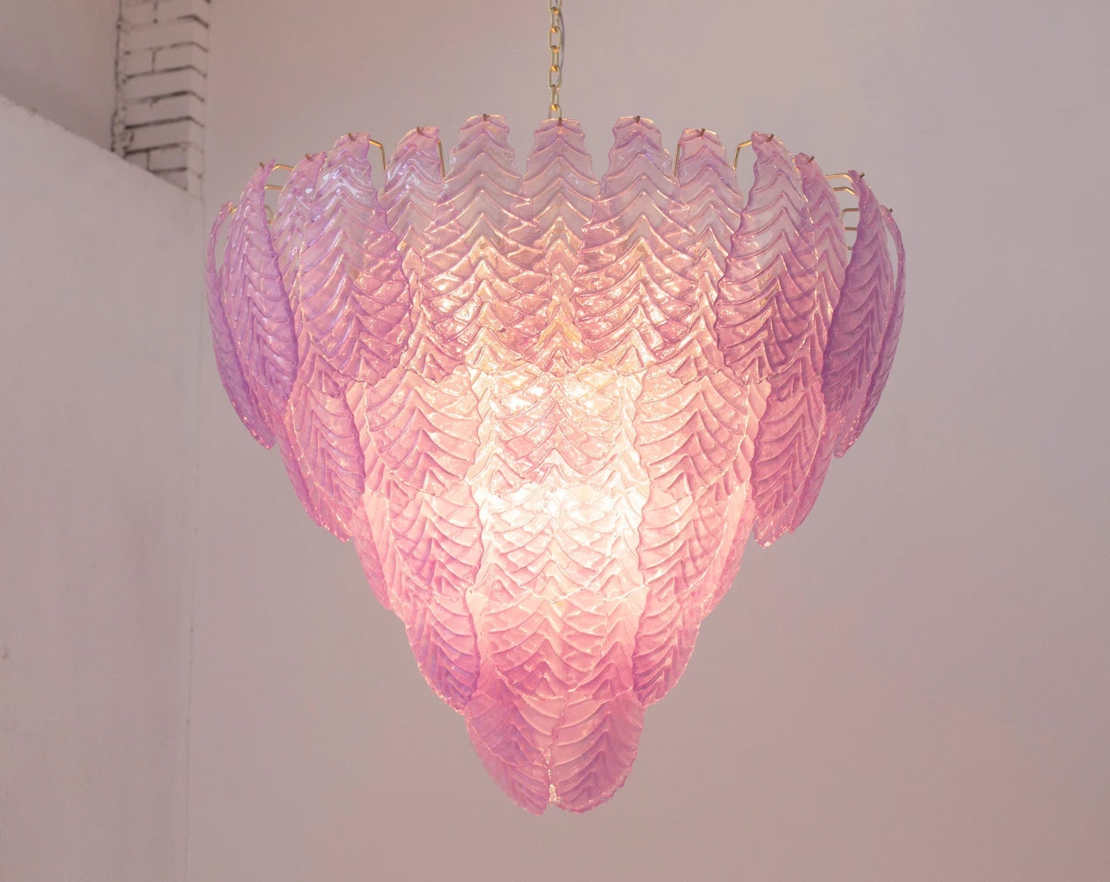 Murano Violet Lavender Leaves Chandelier Ø105