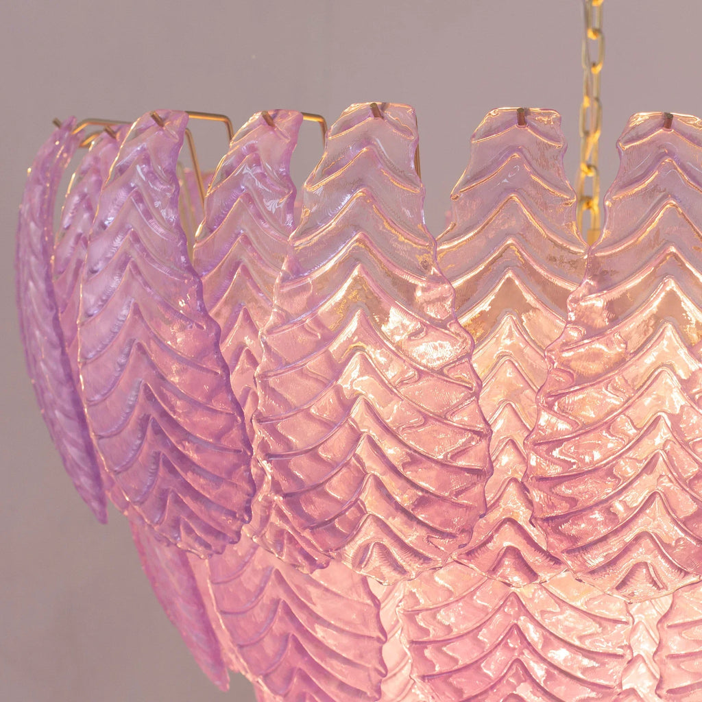 Murano Violet Lavender Leaves Chandelier Ø105