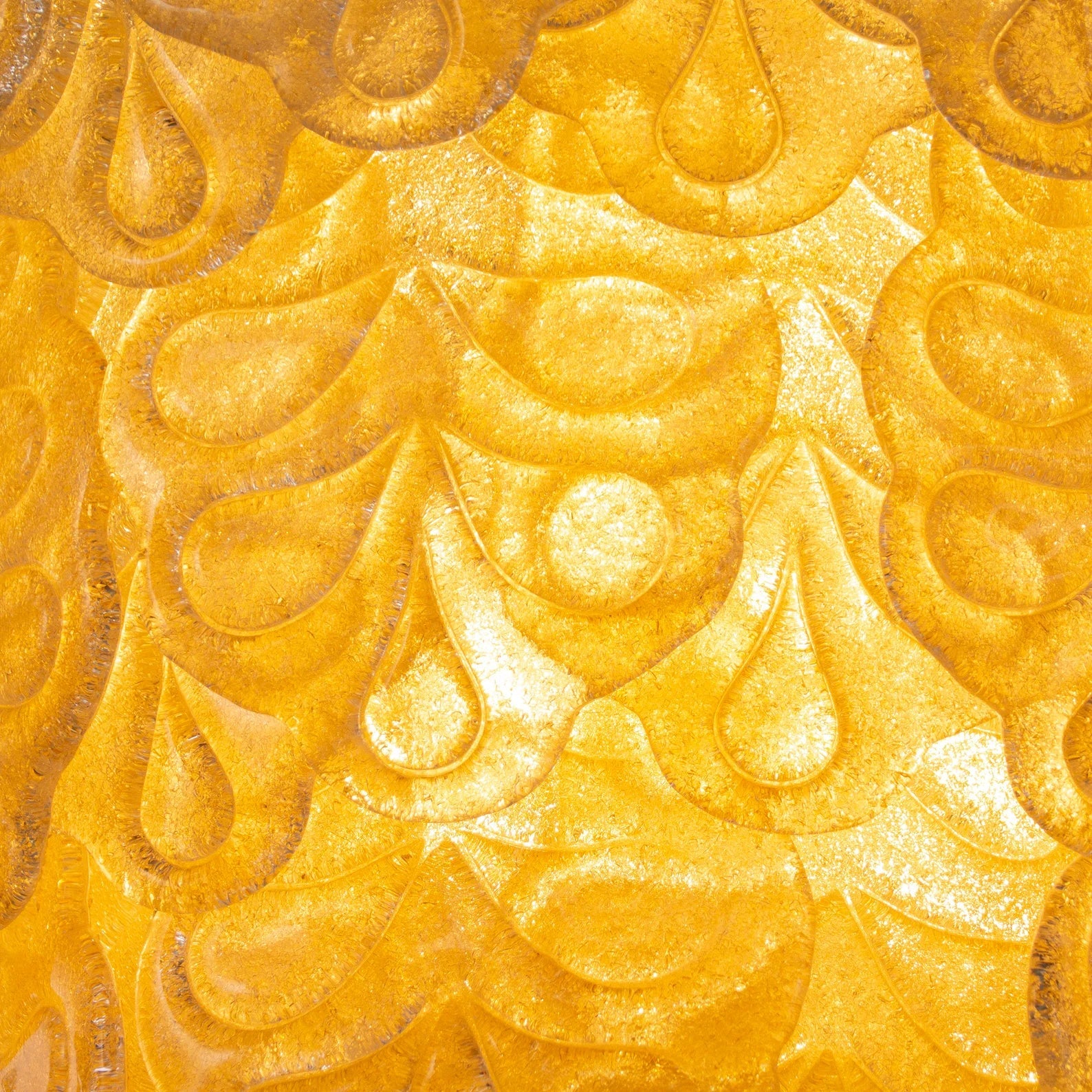Murano Leaves Chandelier Ø105 – Amber Glass
