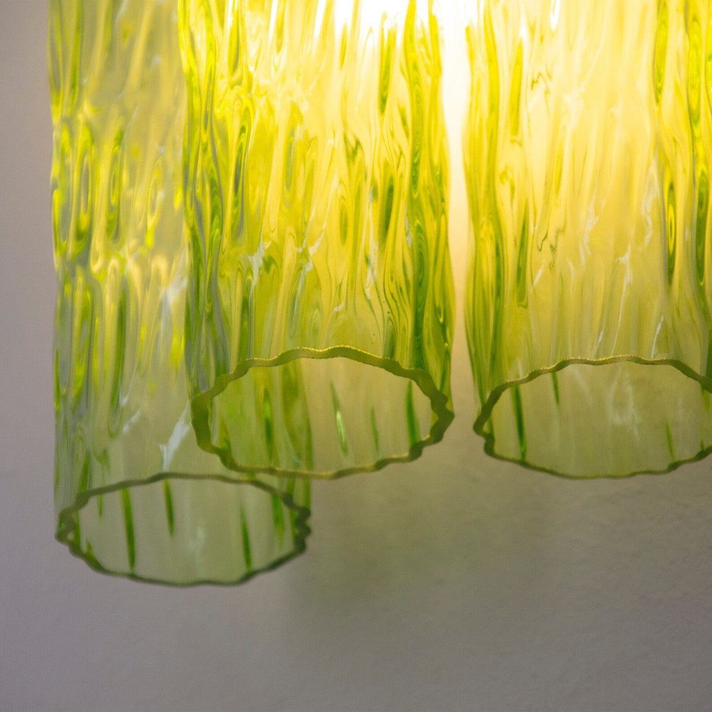 Murano Apple Green Tronchi Wall Lamps – Set of 2